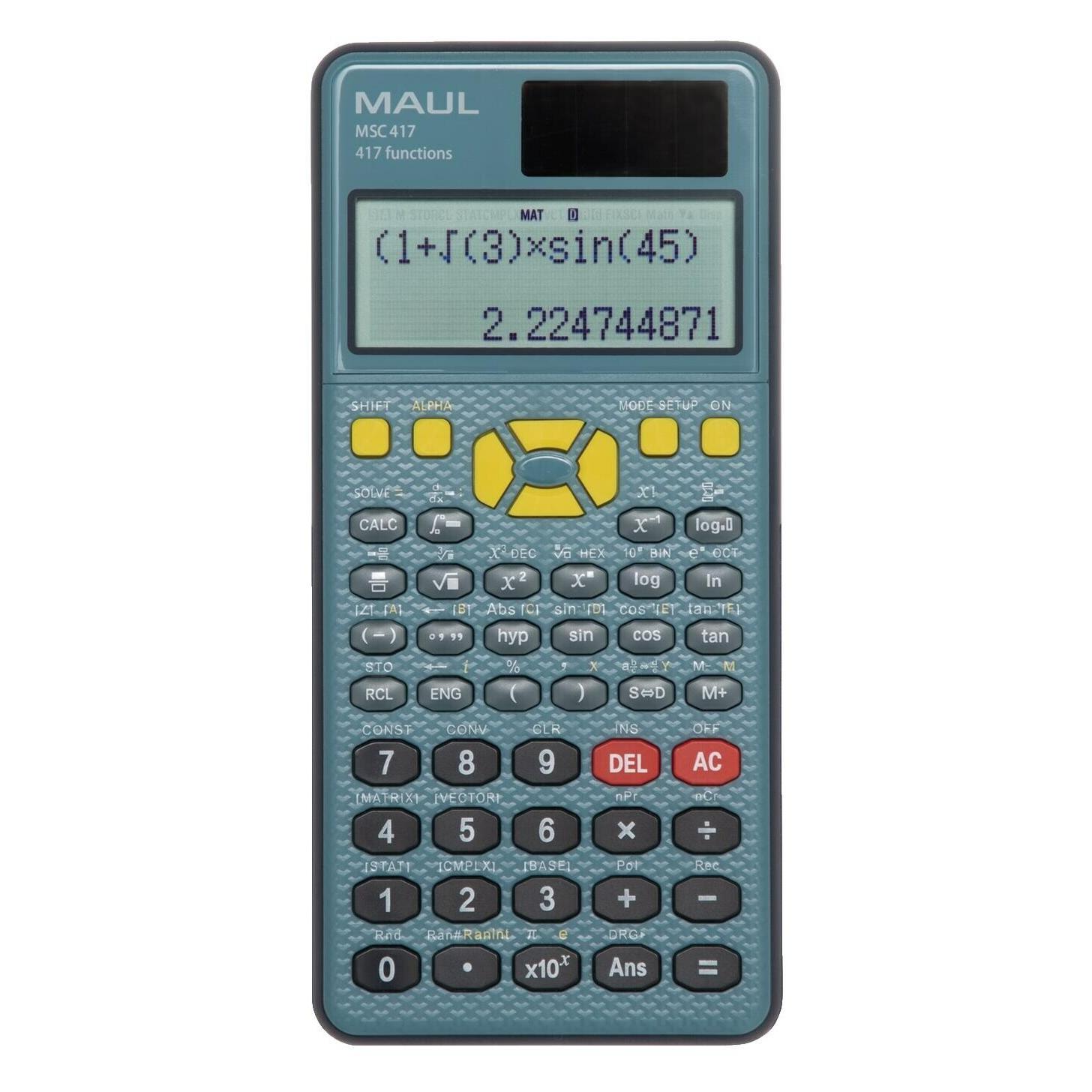 Maul MSC 417 Tischrechner Blau, Schwarz Display (Stellen): 10 solarbetrieben, b (Akkubetrieb) (7270790)