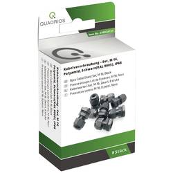 Quadrios 2102CA127 Kabelverschraubung Sortiment wasserfest M16 M16 PA66 Schwarz 1 Set