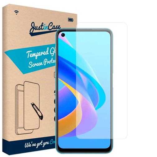 Just in Case Gehärtetes Glas Clear Displayschutzfolie OPPO A76