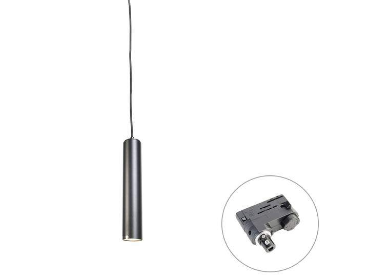 Suspension design noire avec adaptateur rail triphasé inclus -