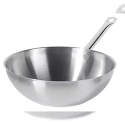 METRO PROFESSIONAL Wok, Edelstahl, Ø 30 cm, Höhe: 12.8 cm, Induktion, ofenfest