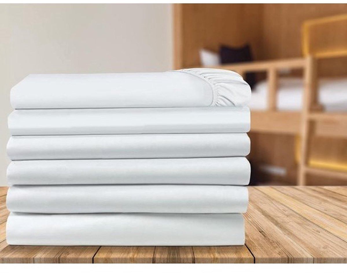 6-pack Luxe Hoeslakens met opbergvakken Twin/Twin XL - Wit