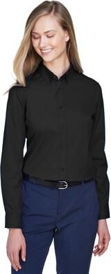 CORE365 78193 Women's Operate Twill Shirt in Black size 3XL   Cotton/Polyester Blend