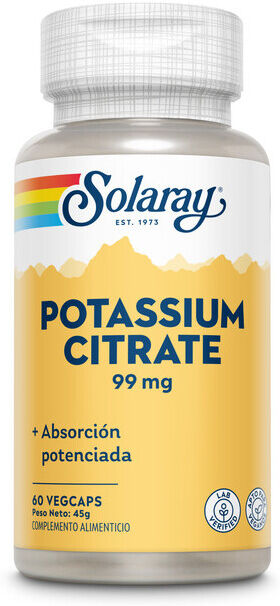 Solaray Potassium Citrate 99 mg 60 Capsules