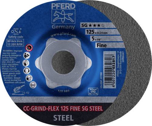 PFERD TOOLS 64187125 Schleifscheibe Durchmesser 125mm Körnung (num)=60 10St.