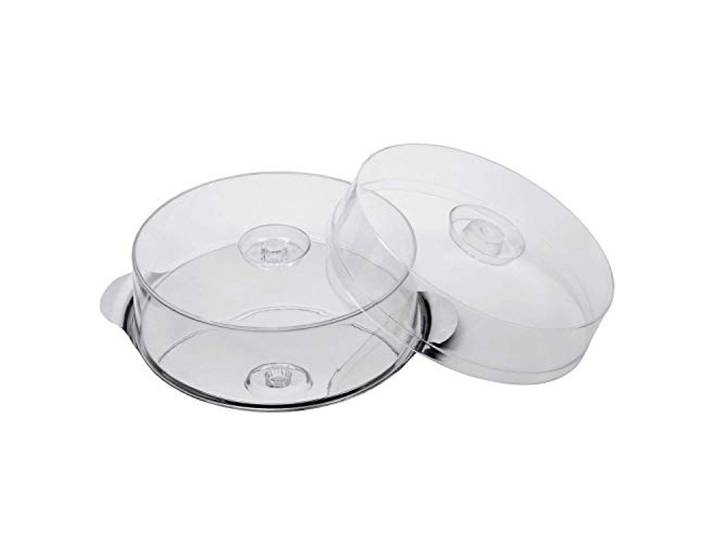 APS assiette à gâteau avec 2 bonnets - assiette à gâteau de haute qualité en acier inoxydable