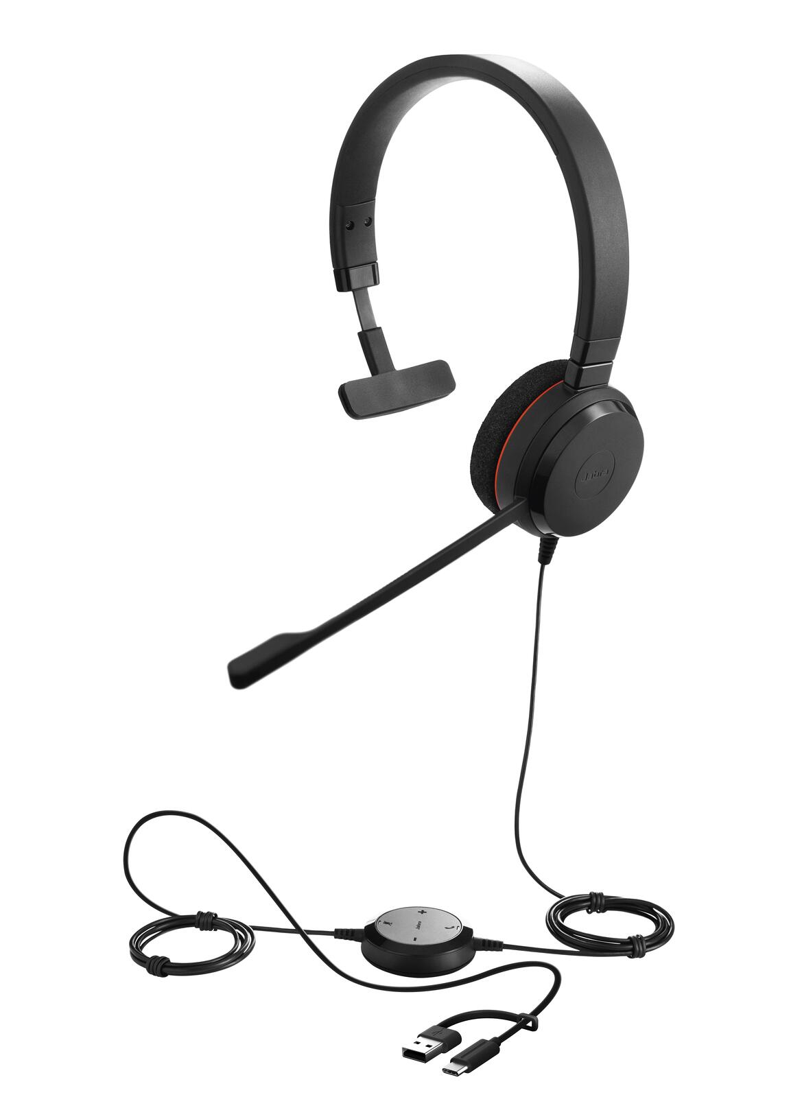 Jabra Evolve 20 SE UC mono kabelgebundenes Headset, USB-C, USB-A 4993-829-469
