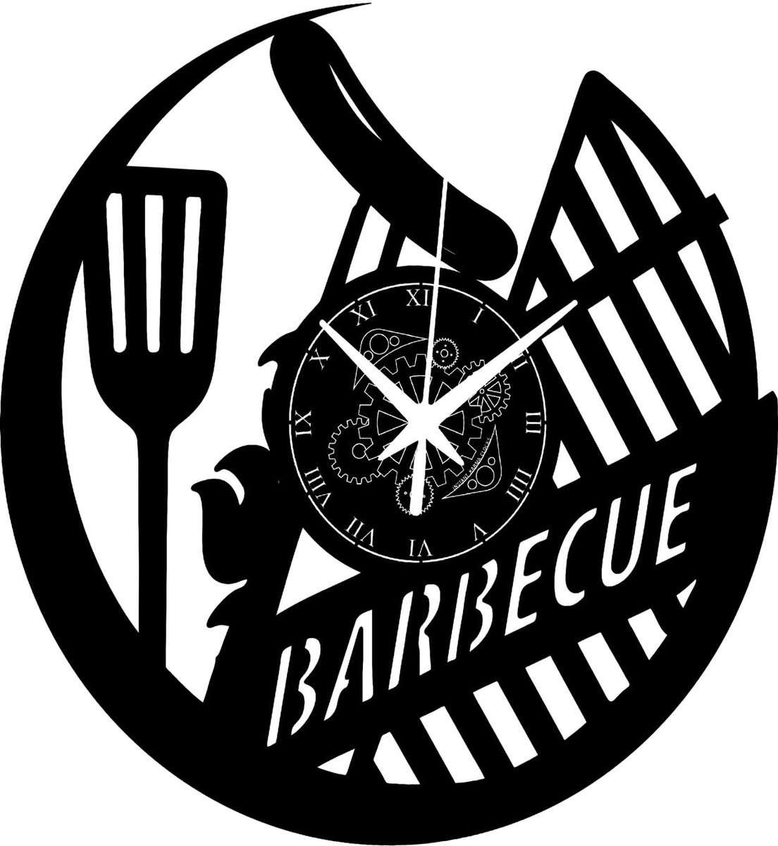 Instant Karma Wandklok Analoog voor Keuken en Barbecue Decoratie