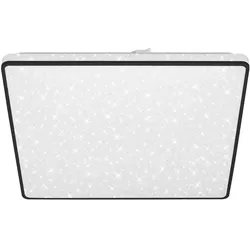 Briloner, Deckenleuchte, LED Deckenleuchte, schwarz, mit Sternendekor, 1xLED-Platine / 24W (2800 lm)