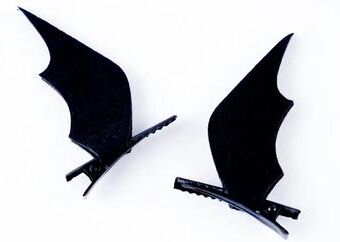 Inspired Finds Halloween Black Wing Hair Clips 2 Pack Bat & Demon Duckbill Costume Accessories Halloween Black Wing Hair Clips 2 Pack Bat & Demon Duckbill Costume Accessories