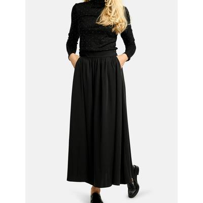 Midirock LIBERTÉ ESSENTIEL "Liberté Essentiel Skirt FREDE", Damen, Gr. L, schwarz, Obermaterial: 92% Polyester, 8% Elasthan, Röcke