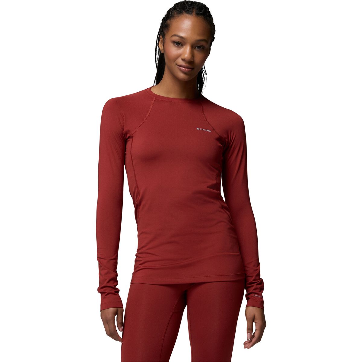 Columbia Women's Midweight Stretch Long Sleeve Top red oxide (632) M 163902-1639021-632-M
