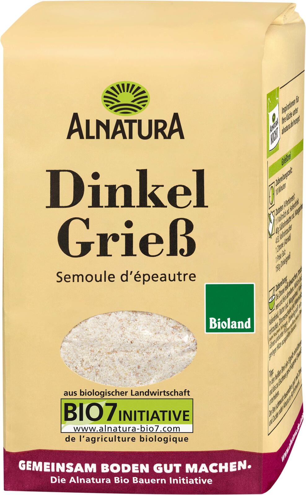 ALNATURA Dinkelgrieß 500,0 g 2968001006