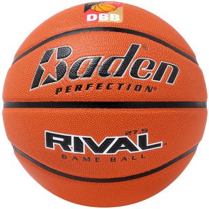 Baden Basketball DBB Rival, indoor, Größe 7, orange/schwarz, 650 Gramm, Spielball