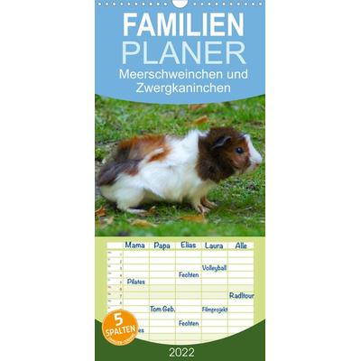 Meerschweinchen und Zwergkaninchen - Familienplaner hoch (Wandkalender 2022 , 21 cm x 45 cm, hoch)