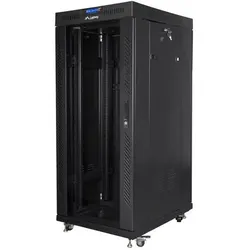 Lanberg FF01-8027-12BL Rack 27U Freistehendes Gestell Schwarz