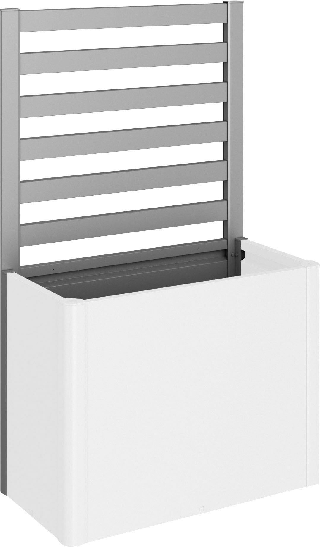 Rankgitter BIOHORT, grau (quarzgrau, metallic), B:102cm H:91cm, Stahlblech, Rankhilfen, für biohort Hochbeet DaVinci 100