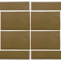 4er Set Tischsets / Platzsets aus Kunststoff im ansprechenden Braun gewebten Design