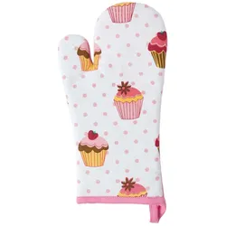 OFENHANDSCHUH Cupcakes 18/32 cm, Baumwolle wattiert