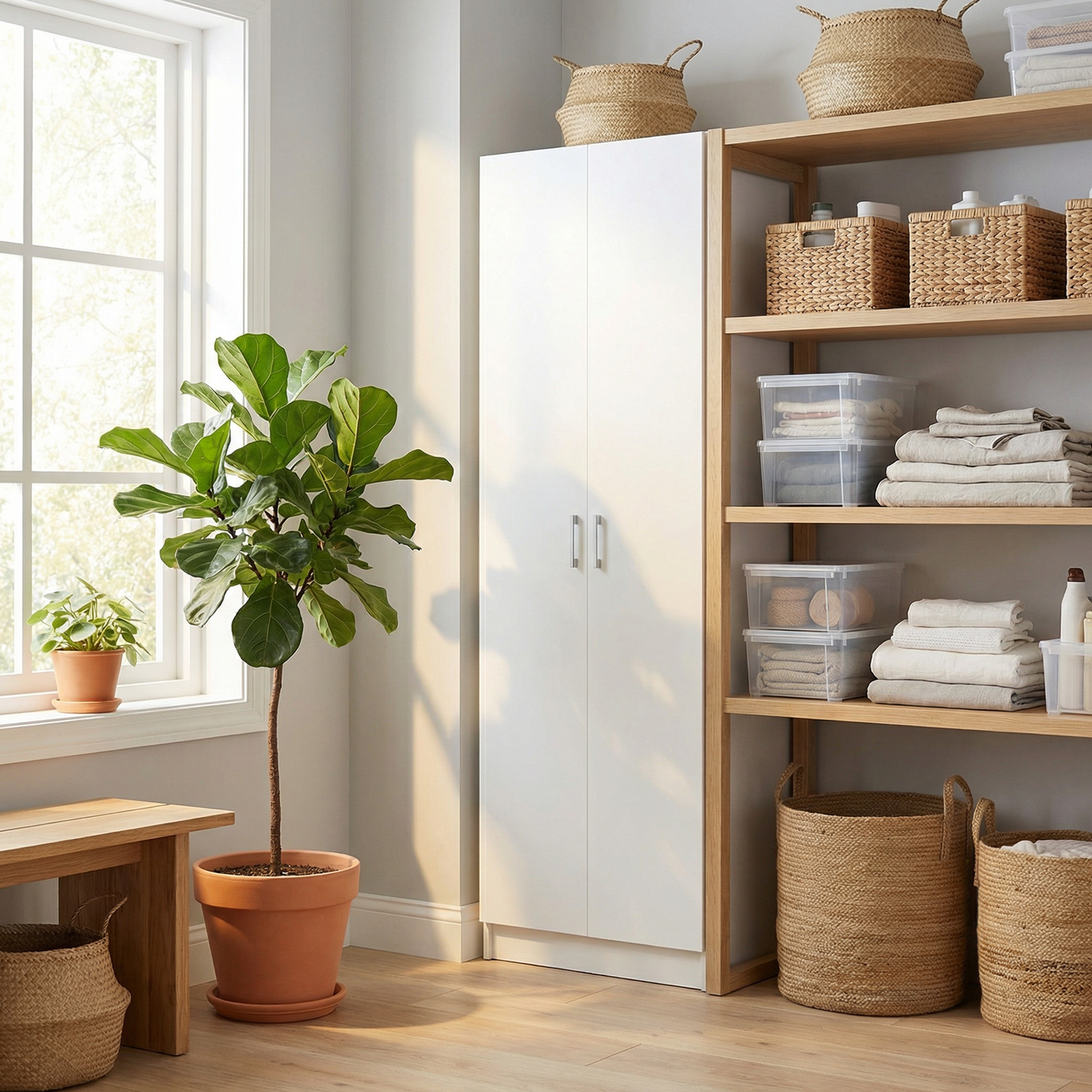 Homcom Mobile Multiuso Moderno con 5 Ripiani Livelli Regolabili in Legno, 60x31.5x165 cm, Bianco   Aosom Italy