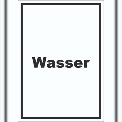 HB-Druck Wasser Aufkleber mit Text Anschluss hochkant A0 (841x1189mm)