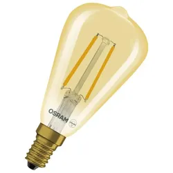 Osram E14 LED Vintage 1906 Edison Filament Lampe dimmbar 2,8W wie 25W 2200K extra warmweiß Bernsteinfarbe