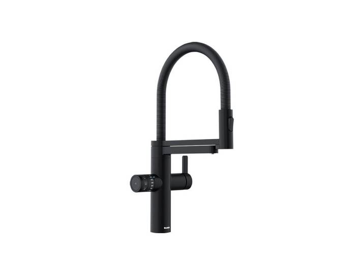 Blanco Küchenarmatur EVOL-S PRO SODA RH Hochdruck Schwarz Matt