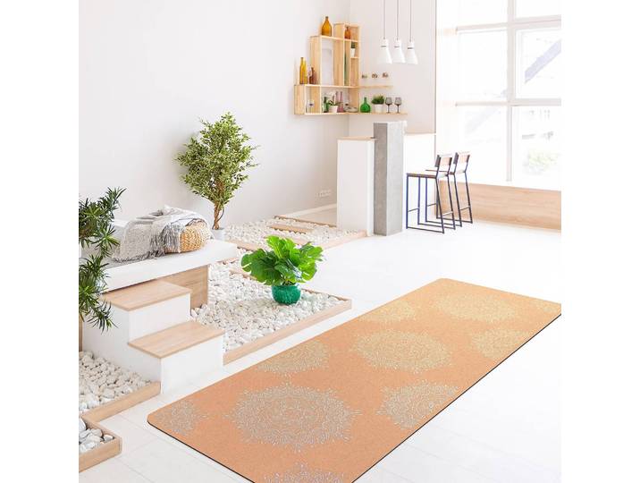 Tapis de yoga Mandala hindoux 183 x 61cm Multicolore