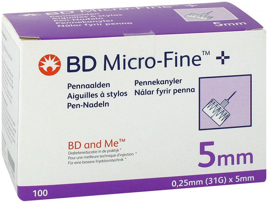Bd Micro-fine+ 5 Nadeln 0,25x5 mm 100stk