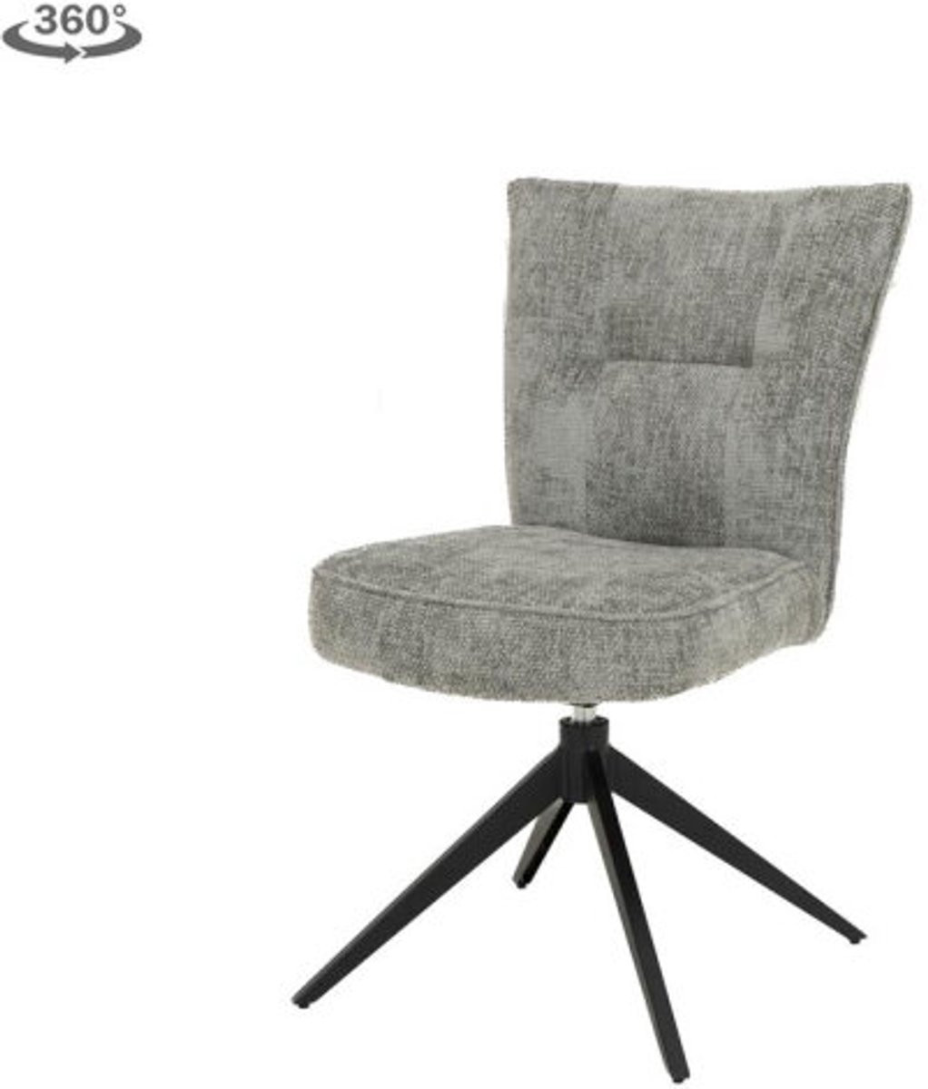Tower Living Stoel Bardi Stof Haga 9 Silver draaibaar