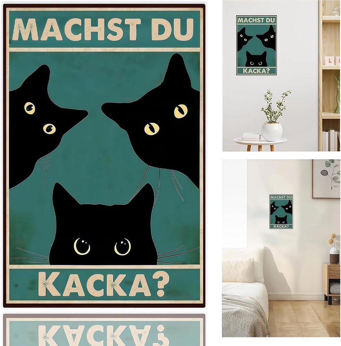 Retro metalen wanddecoratie voor badkamer, woonkamer, keuken en tuin