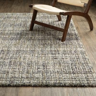 Style Haven Archer Distressed Grid Ivory/ Gold Shag Area Rug
