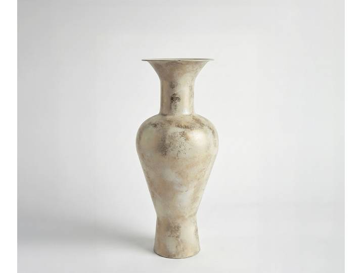 Vase Medora l25 x P25 x H60 cm Métal Alabaster Gold Fait main