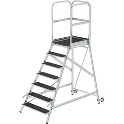 Munk Podesttreppe einseitig begehbar mit Rollen & Griffen Korrundbesch. R13 - 055107