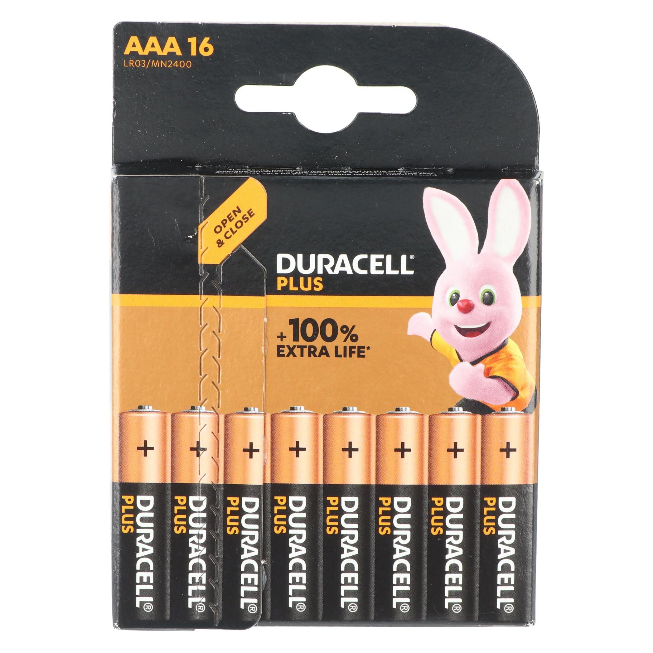Duracell Plus AAA Batteries with Power Boost (16 Stk., AAA) (5000394177031)