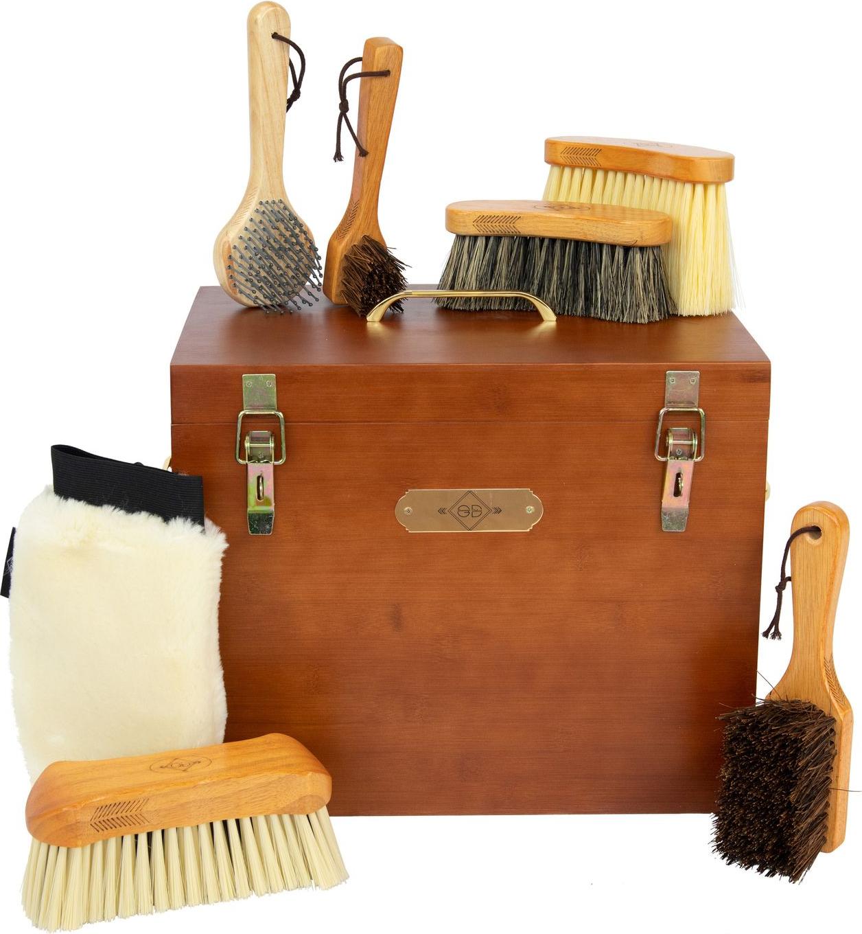 Grooming Deluxe Tack Box Set , Farbe:braun