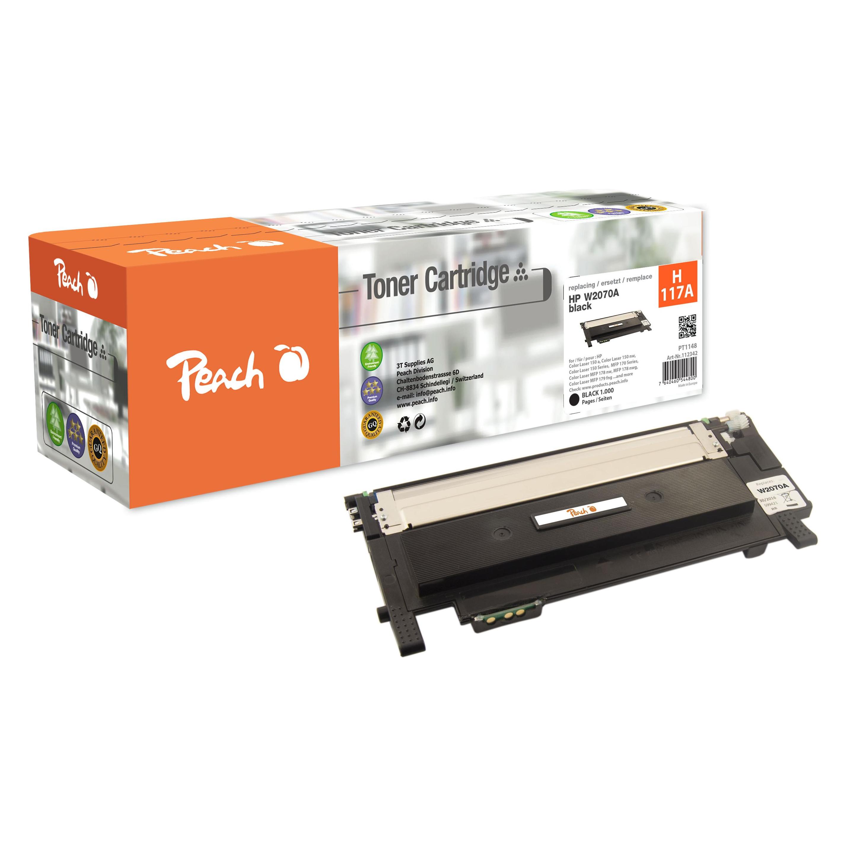 Peach Toner HP Nr.117A PT1148 1K black (BK) (0F112342)