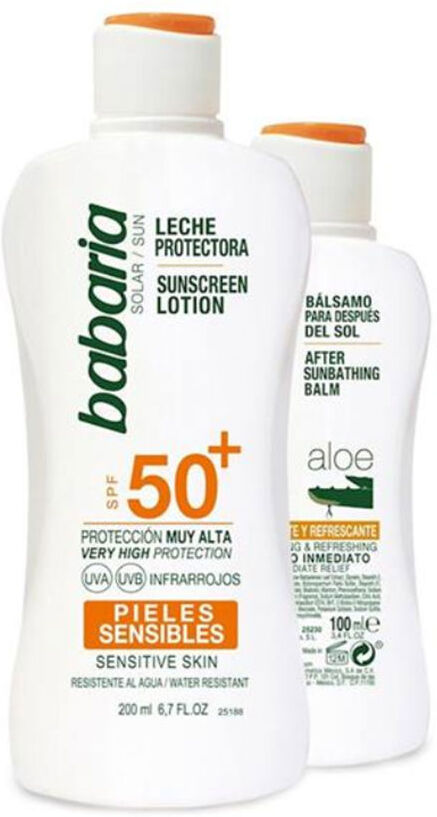 Babaria Solar Piel Sensible SPF50+ Leche lote