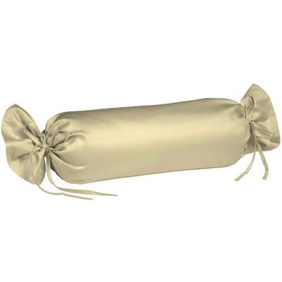 Nackenrollenbezug FLEURESSE "Colours", beige, B:15cm L:40cm, Mako-Satin, Obermaterial: 100% Baumwolle, Kissenbezüge, Mako Satin, glänzend, glatt, Premium Qualität