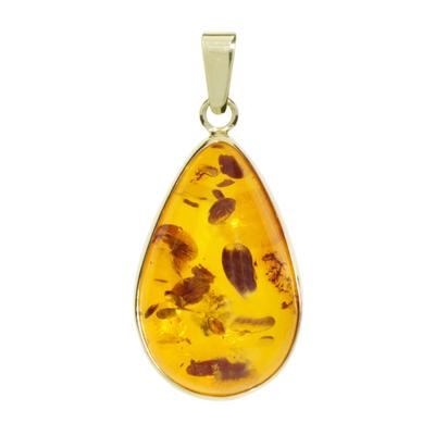 Kettenanhänger OSTSEE-SCHMUCK "Ostsee-Schmuck Anhänger Classic 21x14 mm", gelb, Schmuckanhänger, Damen, 30x14mm, Gelbgold 333, 2,2 g, Kettenanhänger