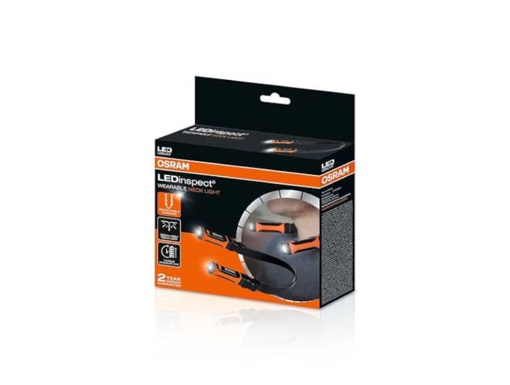 OSRAM LEDInspect WEARABLE NECK LIGHT, LED-inspectielamp, 6500K, oplaadbare neklamp, afneembare zaklampen met twee lichtfuncties, handsfree werken