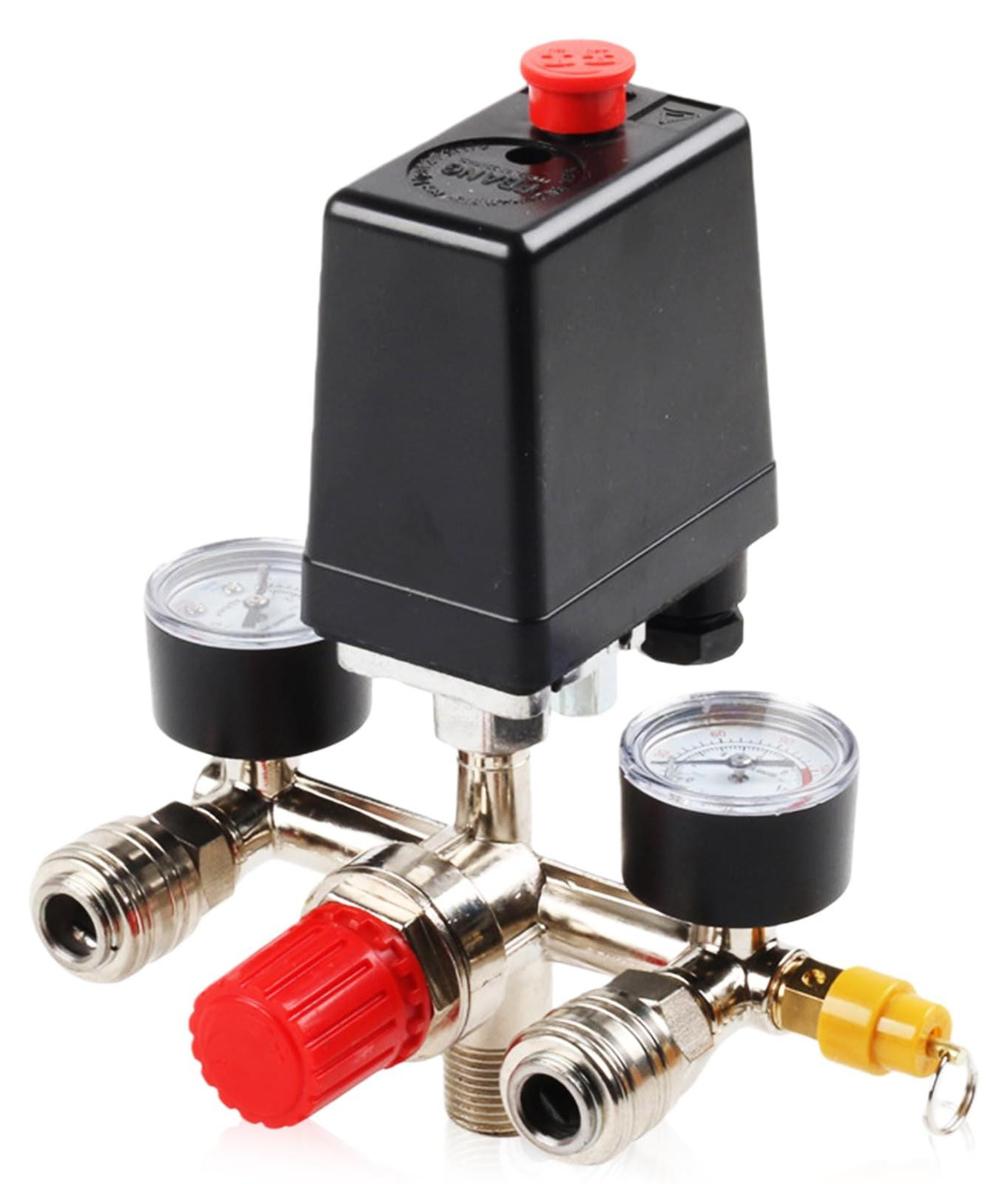 Selius Drukregelaar Compressor 220 V met Drukschakelaar en Manometers