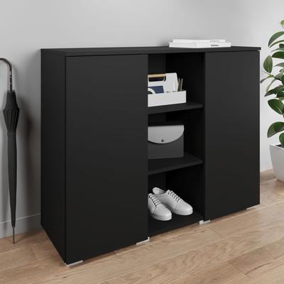 Schuhkommode OTTO HOME "Paris", schwarz (graphitschwarz matt), B:100cm H:80cm T:35cm, Sideboards, Schuhkommode, Breite 100 cm