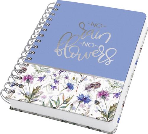 Sigel Jolie Misty Meadows JN619 Spiral-Notizbuch Punktraster Violett, Blau, Grün 120 Blatt DIN A5
