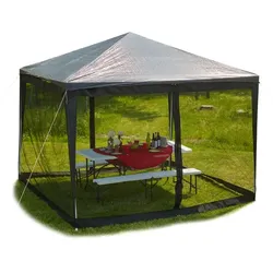 Relaxdays Moskitonetz für 3x3 Pavillon Schwarz
