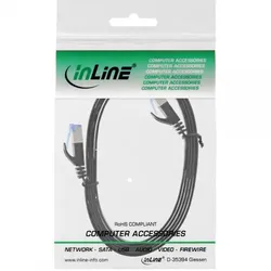 INLINE Patchkabel flach, U/FTP, Cat,6A, grau, 1,5m