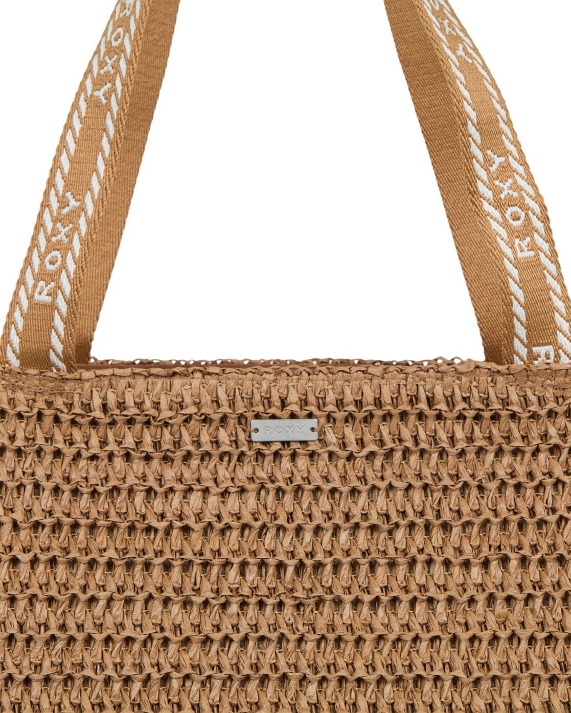 Strandtasche ROXY "Spotless Sunnies", Damen, braun (braunie), Obermaterial: 100% Papier., Taschen Strandtasche