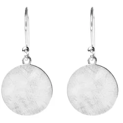 LEAF - OHRHÄNGER PLÄTTCHEN GROß - silber