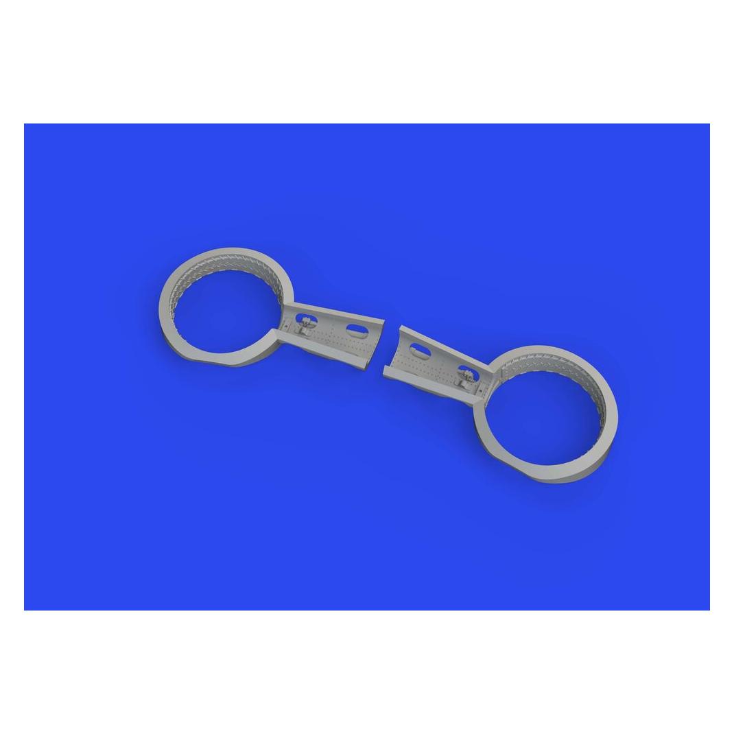 Eduard Bf 109F wheel bays rounded PRINT 1/72 (672322)