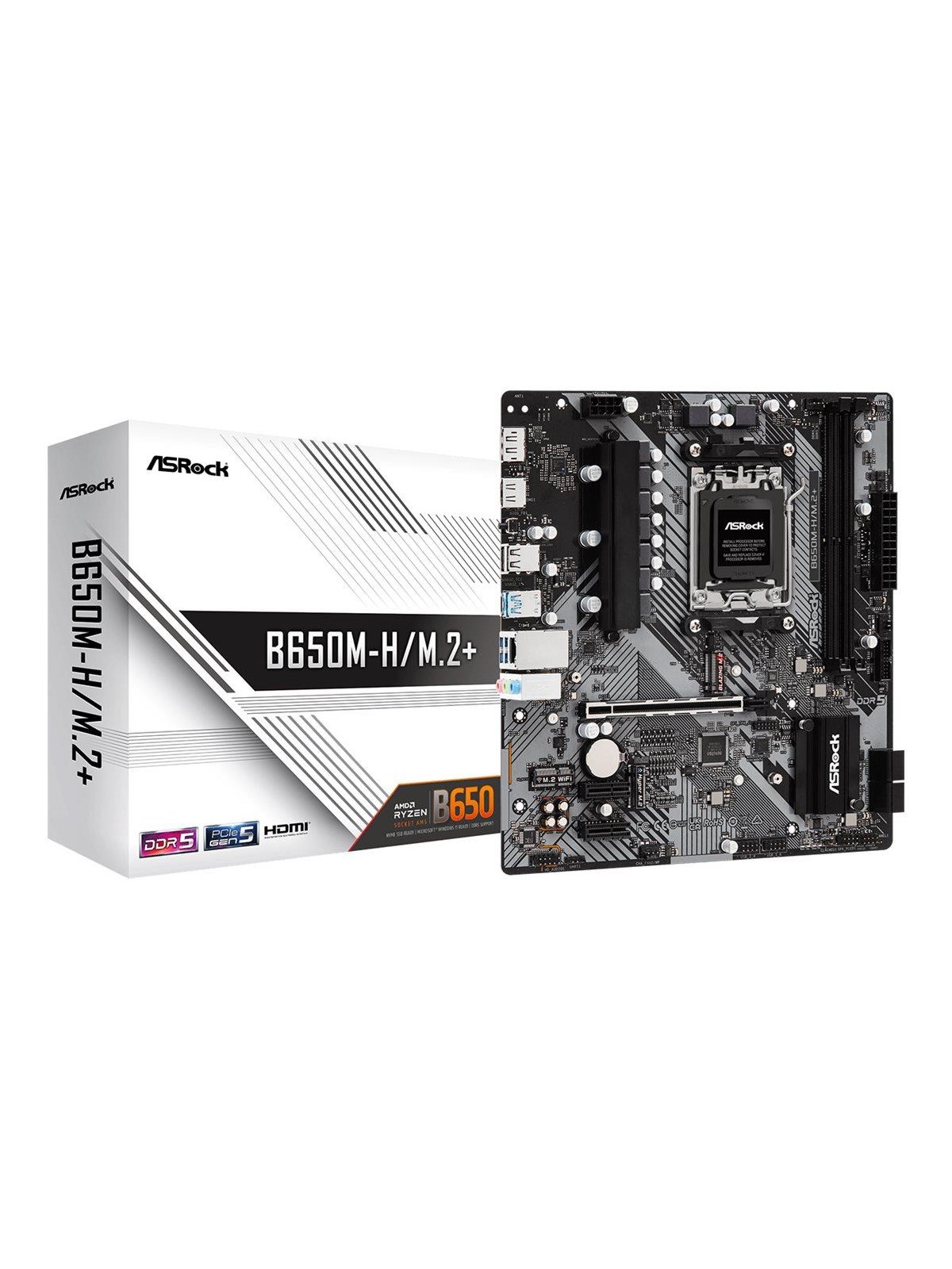 ASRock B650M-H/M.2+ Mainboard - AMD B650 - AMD AM5 - DDR5 RAM - Micro-ATX